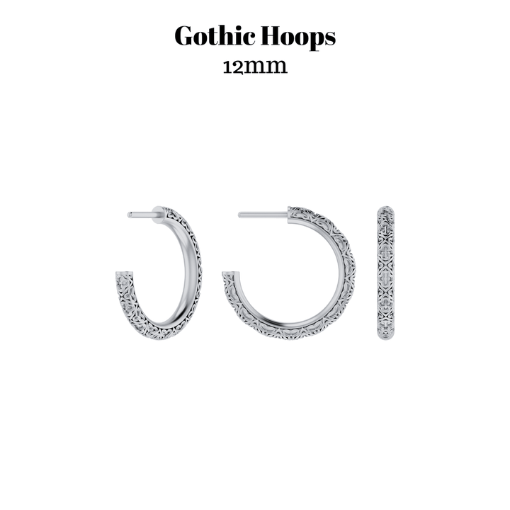 Gothic Hoop Earrings