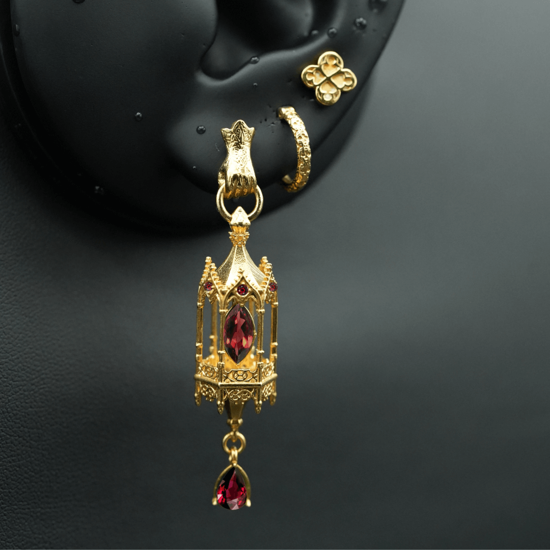 Noble Lantern Earring Stack Opulence – Hand Stud (16 stones)