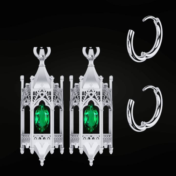 Knights Lantern Hoop Earrings