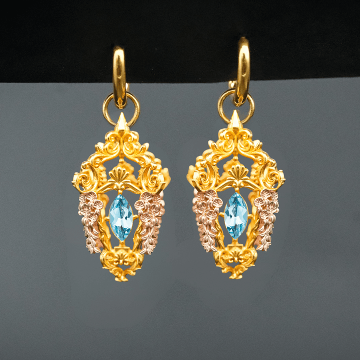 PAYMENT PLAN Wisteria Lantern Earrings (Titanium Hoops)