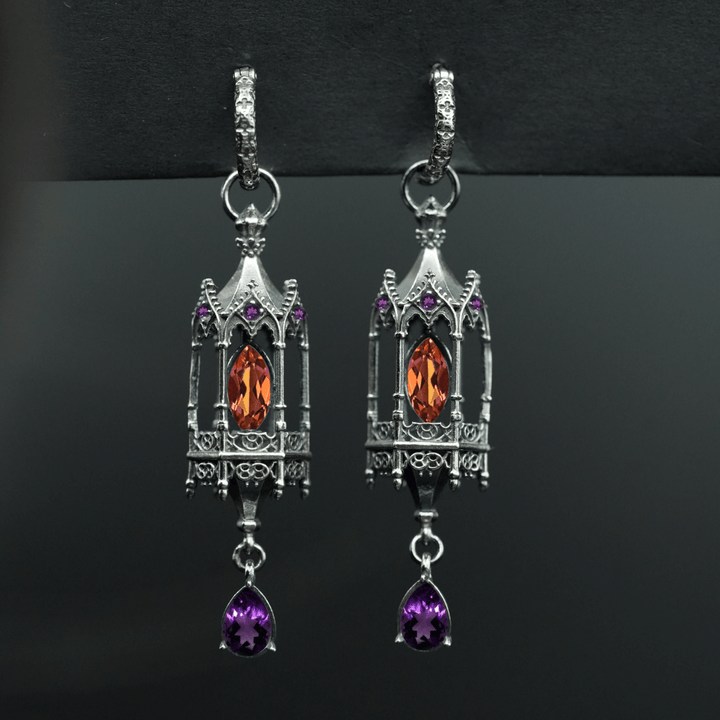 PAYMENT PLAN Noble Lantern Opulence – Gothic Hoop (16 stones)