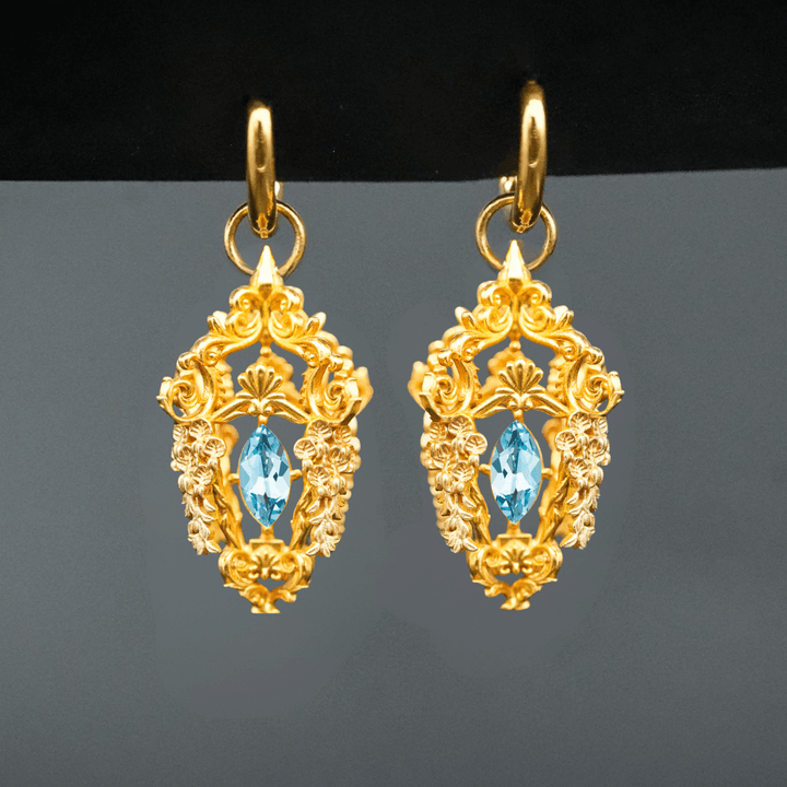 PAYMENT PLAN Wisteria Lantern Earrings (Titanium Hoops)