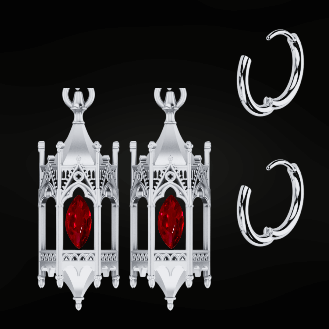 Knights Lantern Hoop Earrings