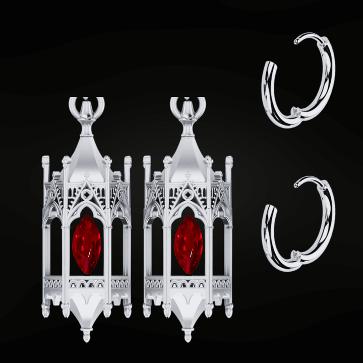 Knights Lantern Hoop Earrings