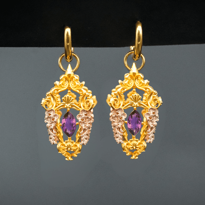 PAYMENT PLAN Wisteria Lantern Earrings (Titanium Hoops)