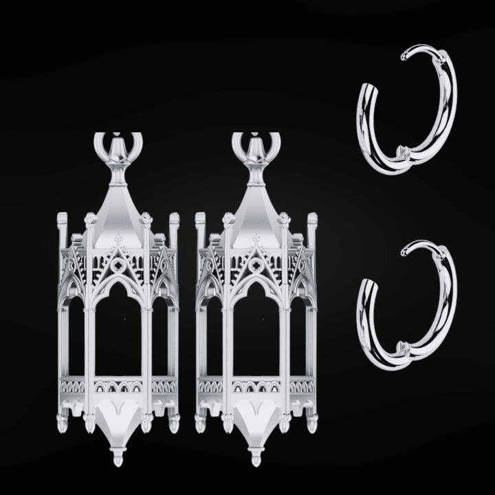 Knights Lantern Hoop Earrings