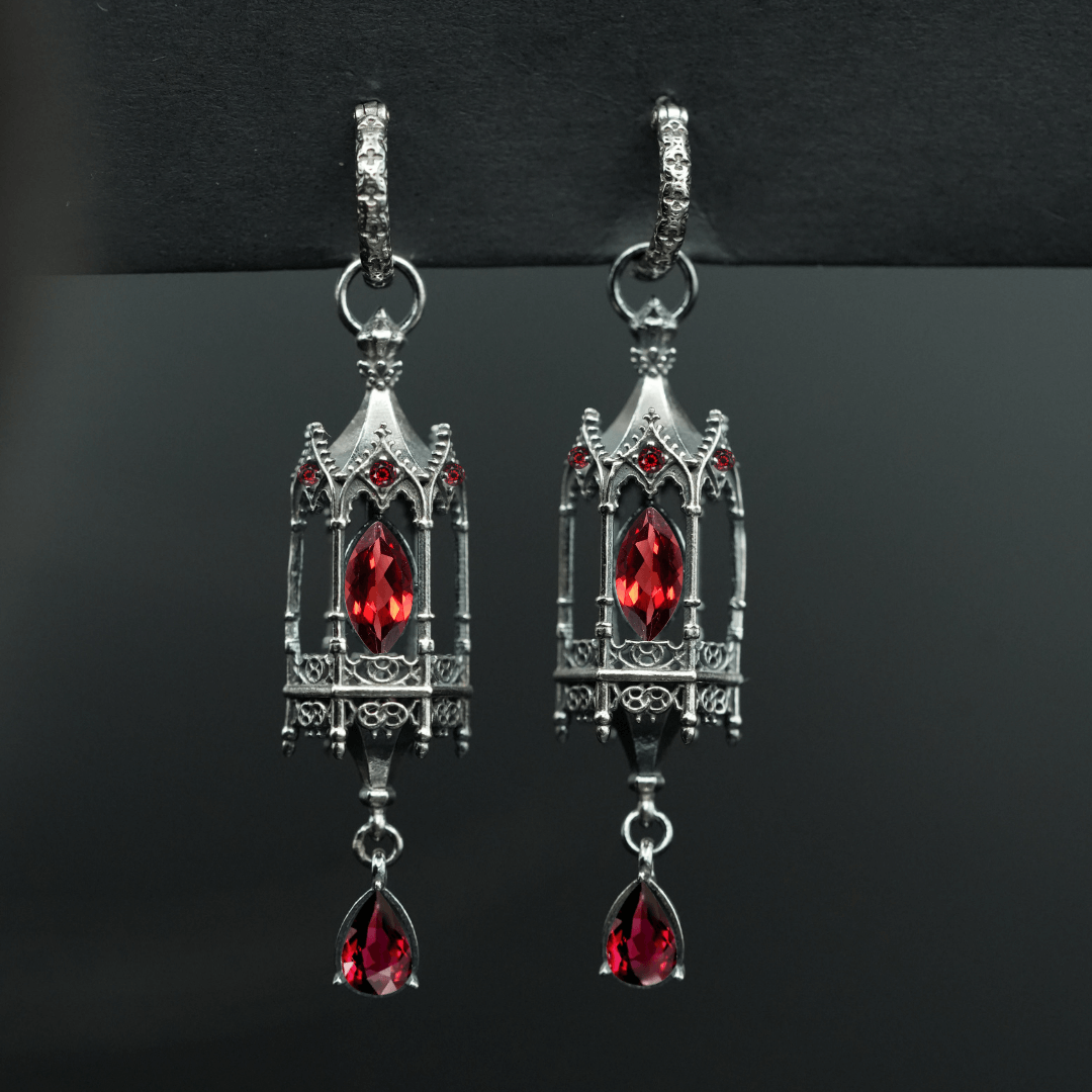 PAYMENT PLAN Noble Lantern Opulence – Gothic Hoop (16 stones)