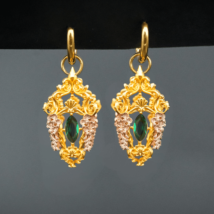 PAYMENT PLAN Wisteria Lantern Earrings (Titanium Hoops)