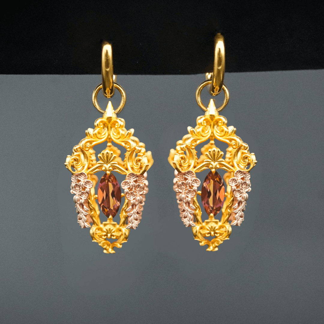 PAYMENT PLAN Wisteria Lantern Earrings (Titanium Hoops)