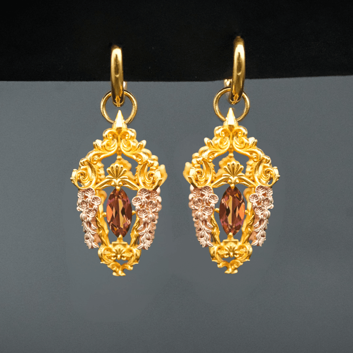 PAYMENT PLAN Wisteria Lantern Earrings (Titanium Hoops)