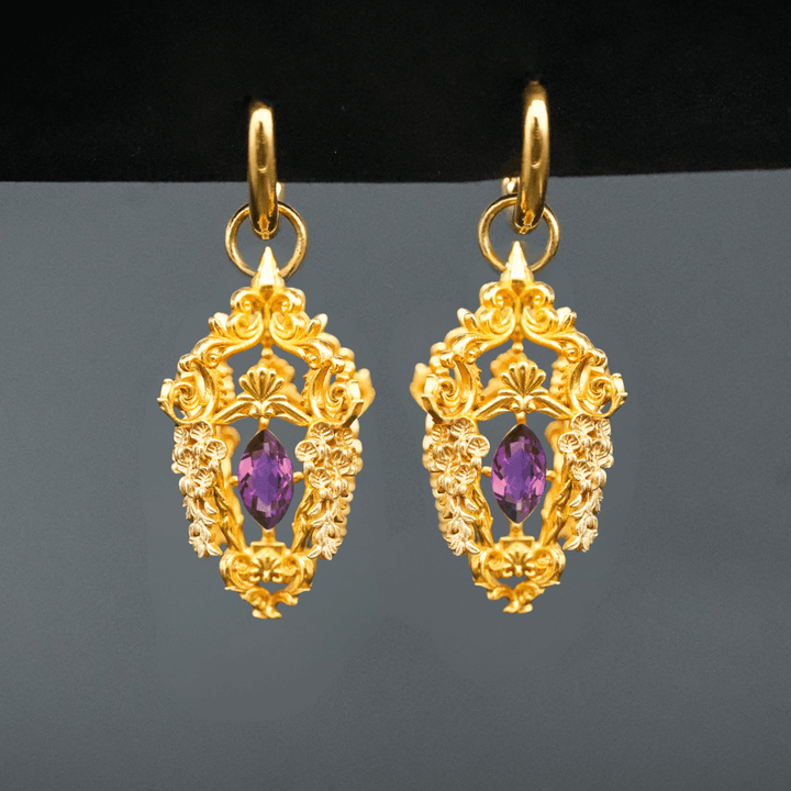 PAYMENT PLAN Wisteria Lantern Earrings (Titanium Hoops)