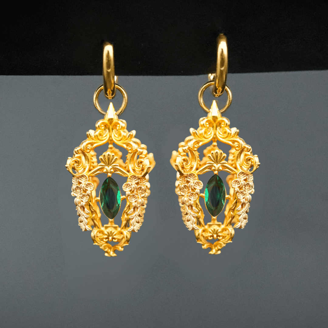 PAYMENT PLAN Wisteria Lantern Earrings (Titanium Hoops)