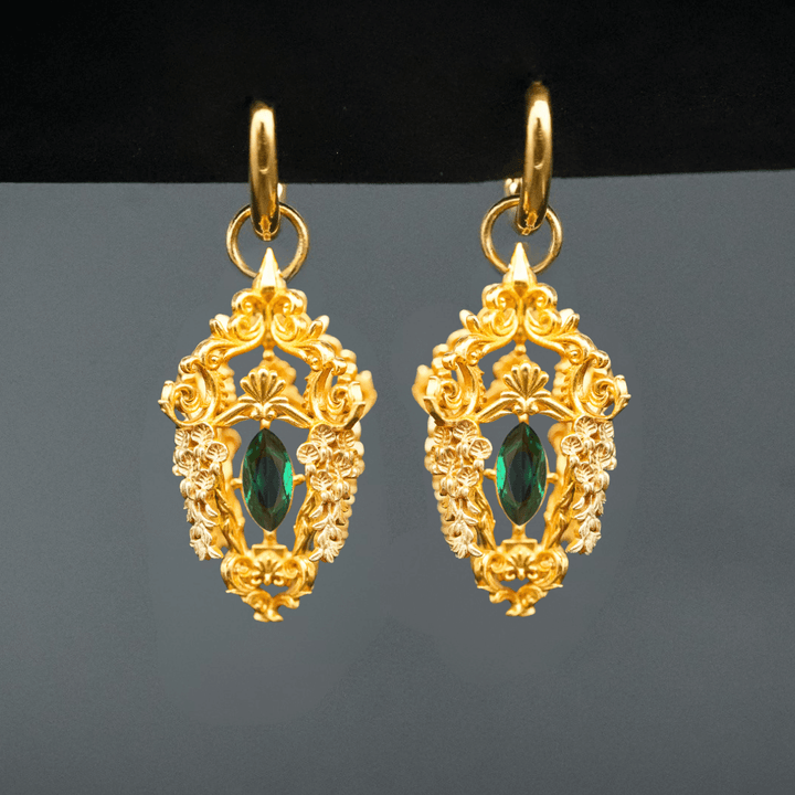 PAYMENT PLAN Wisteria Lantern Earrings (Titanium Hoops)