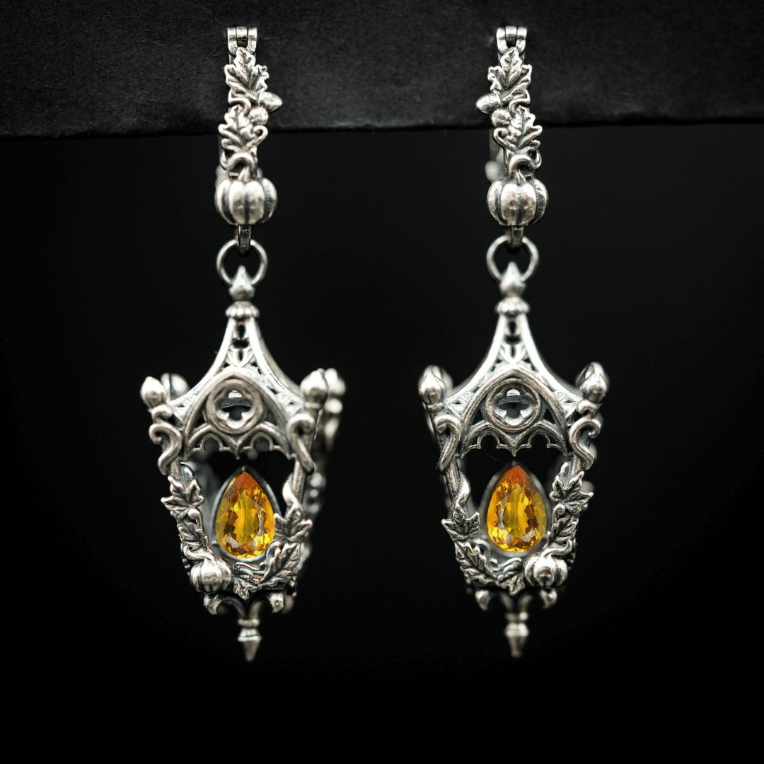 Eternal Lantern Earrings Flame Edition (Fall Hoops)