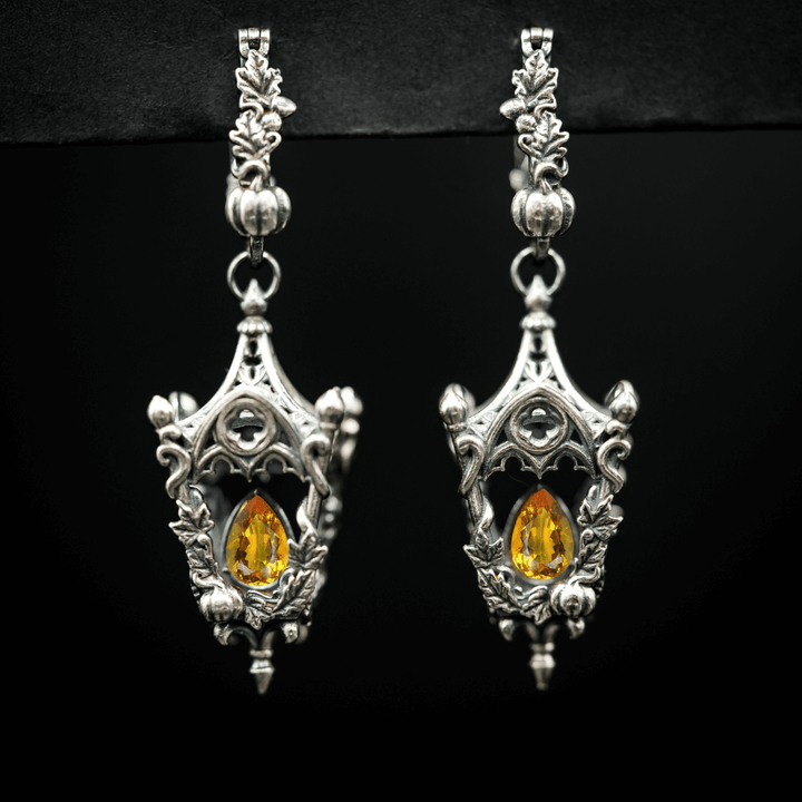 Eternal Lantern Earrings Flame Edition (Fall Hoops)