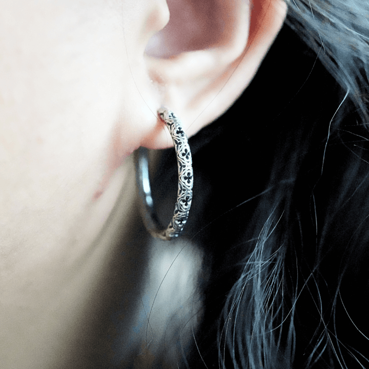 Gothic Hoop Earrings
