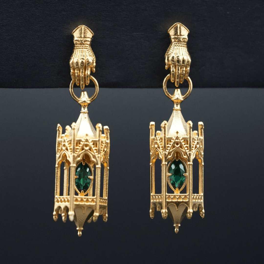 PAYMENT PLAN Knights Lantern Earrings W/ Gauntlet Studs