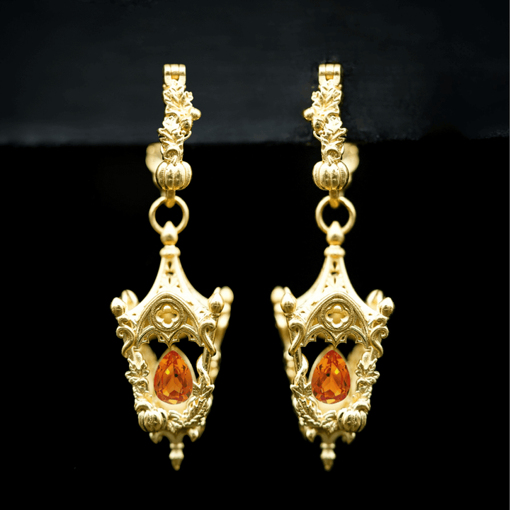 Eternal Lantern Earrings Flame Edition (Fall Hoops)