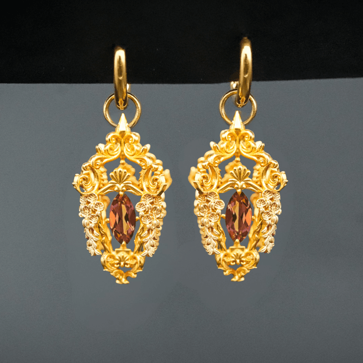PAYMENT PLAN Wisteria Lantern Earrings (Titanium Hoops)