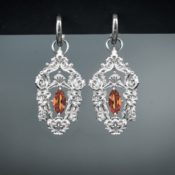 PAYMENT PLAN Wisteria Lantern Earrings (Titanium Hoops)