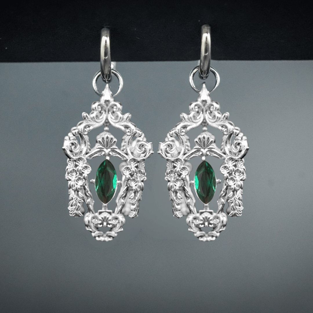 PAYMENT PLAN Wisteria Lantern Earrings (Titanium Hoops)