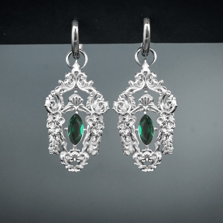 PAYMENT PLAN Wisteria Lantern Earrings (Titanium Hoops)