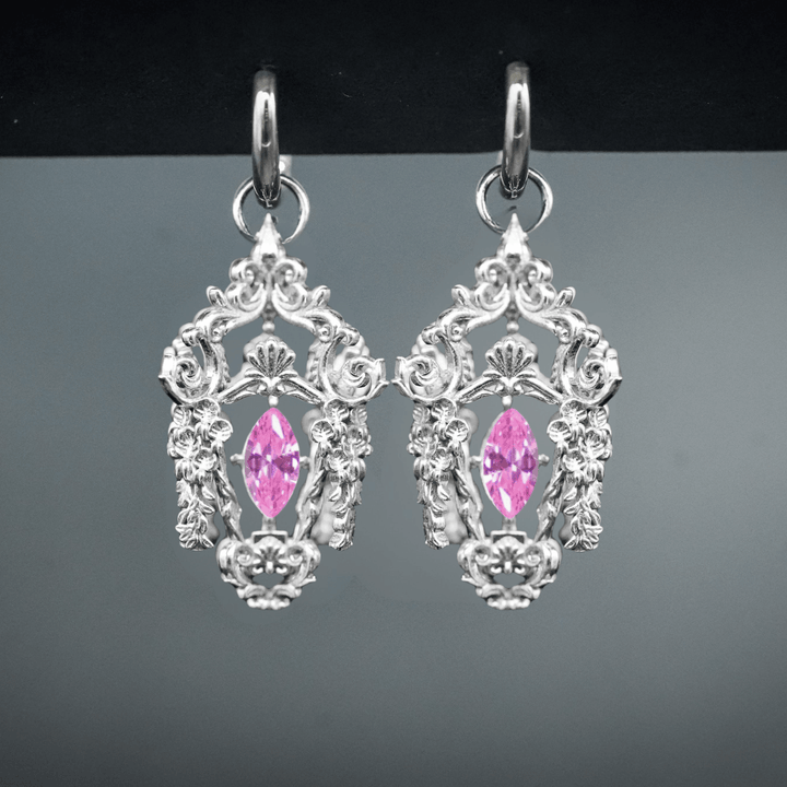 PAYMENT PLAN Wisteria Lantern Earrings (Titanium Hoops)