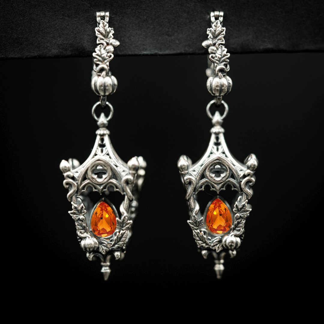 Eternal Lantern Earrings Flame Edition (Fall Hoops)