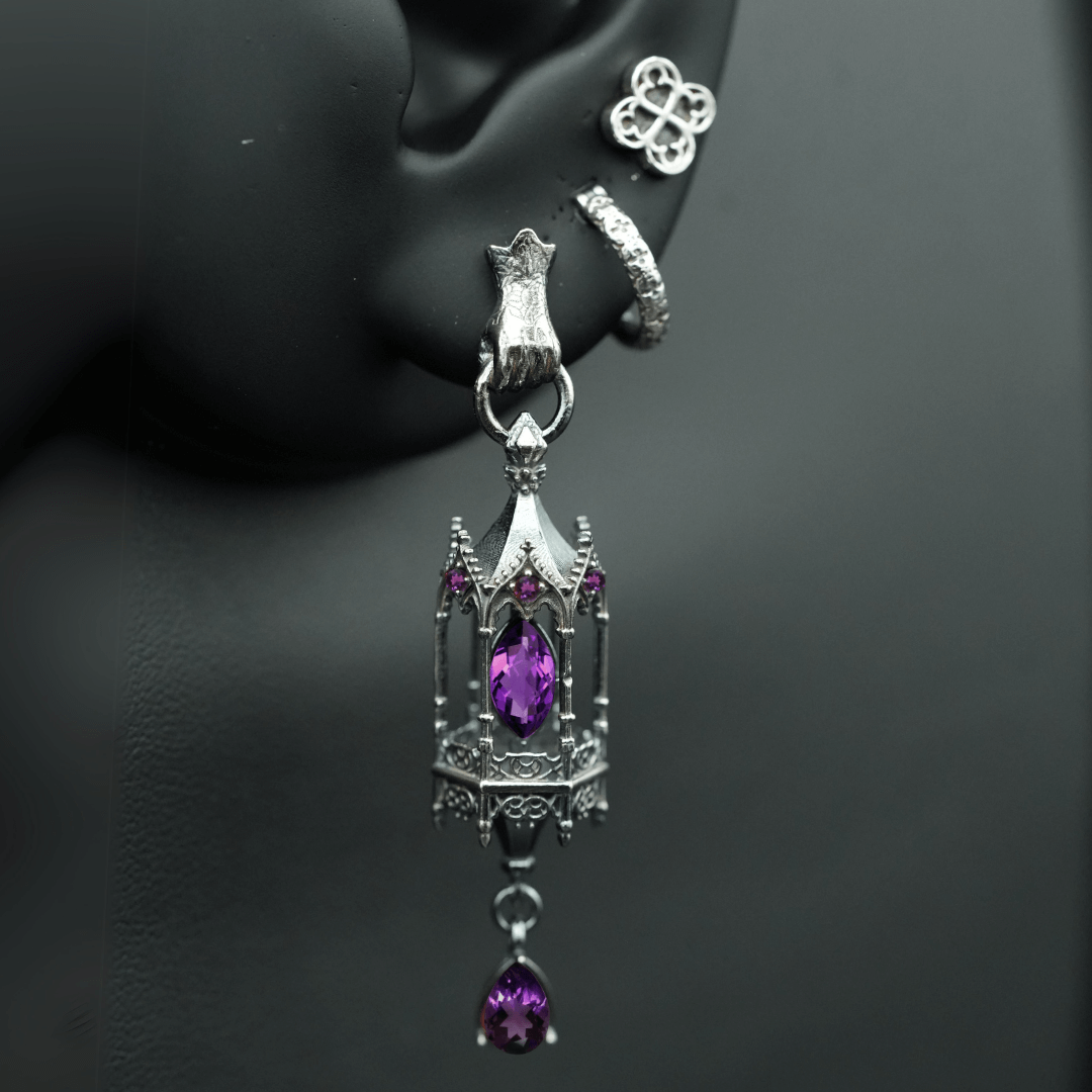 Noble Lantern Earring Stack Opulence – Hand Stud (16 stones)