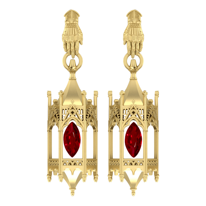 Aldo's FINAL PAYMENT Knights Lantern Earrings W/ Gauntlet Studs