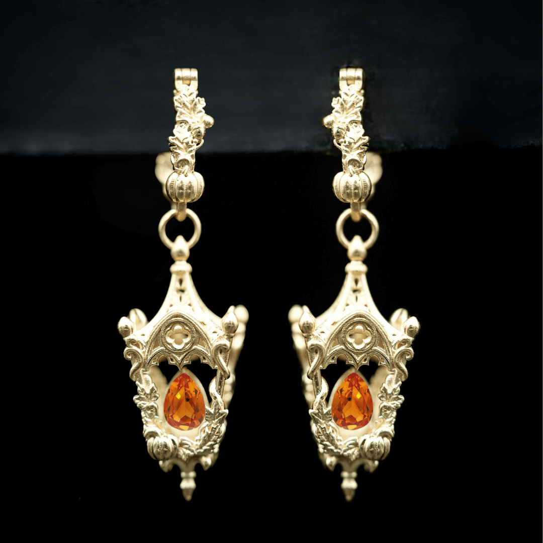 Eternal Lantern Earrings Flame Edition (Fall Hoops)