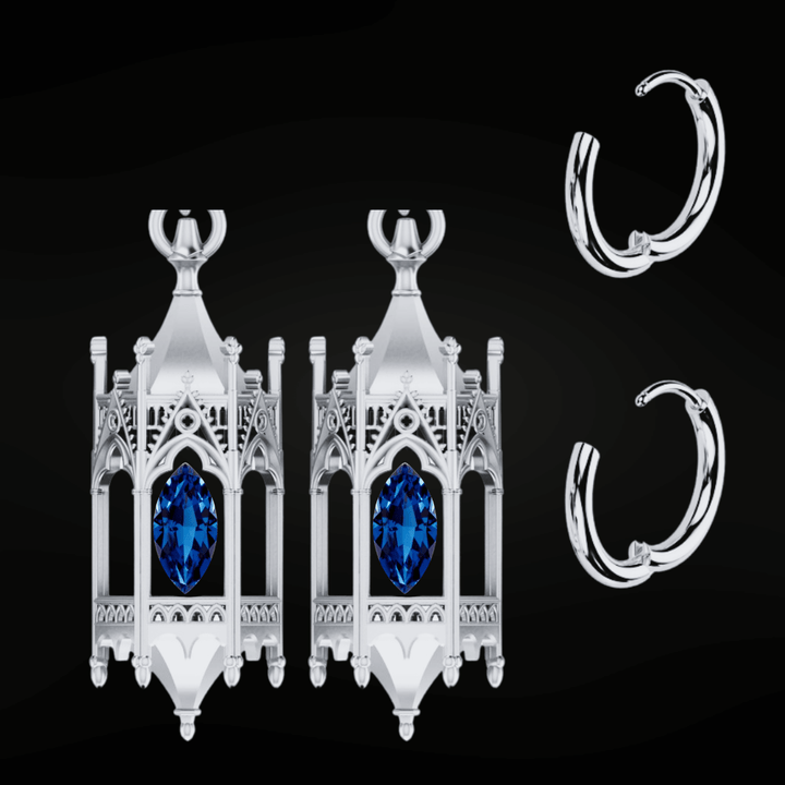 Knights Lantern Hoop Earrings