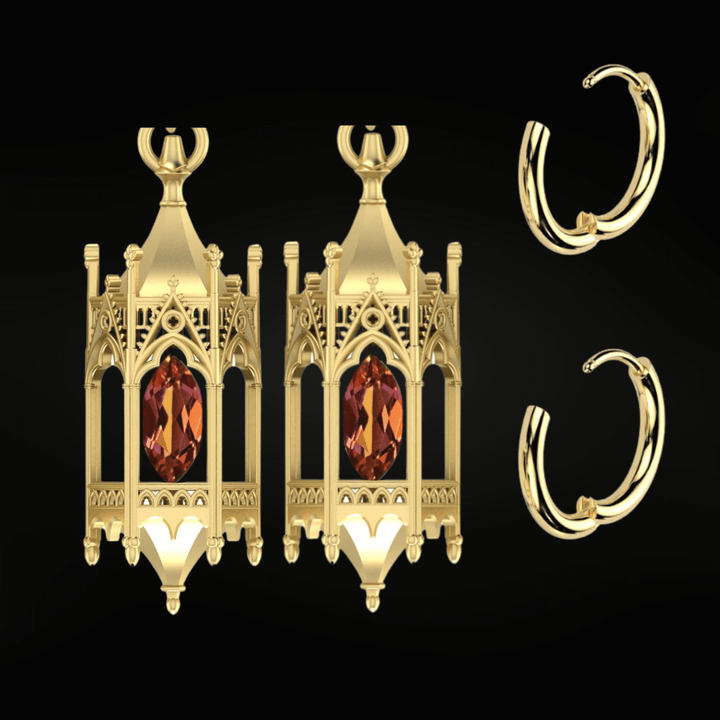 Knights Lantern Hoop Earrings