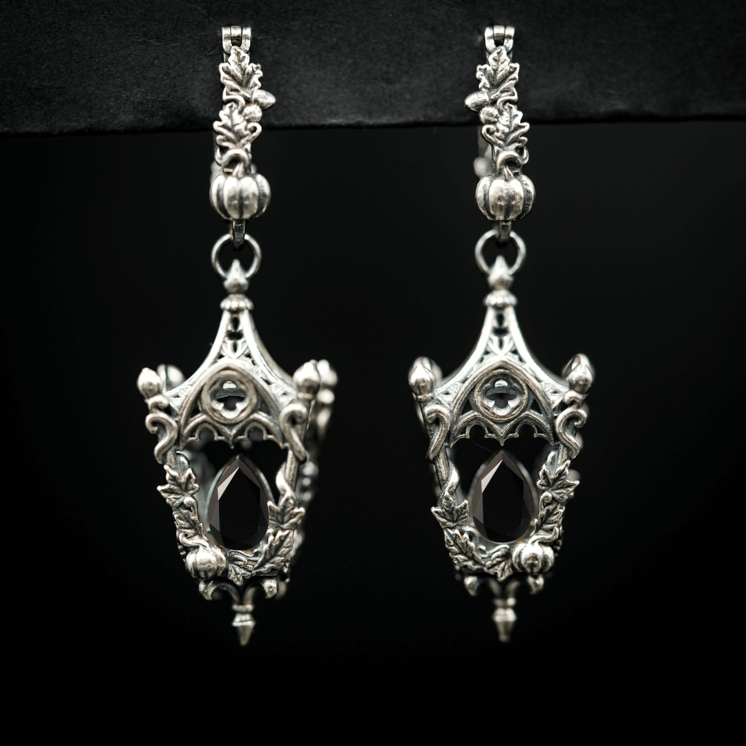 Eternal Lantern Earrings Flame Edition (Fall Hoops)