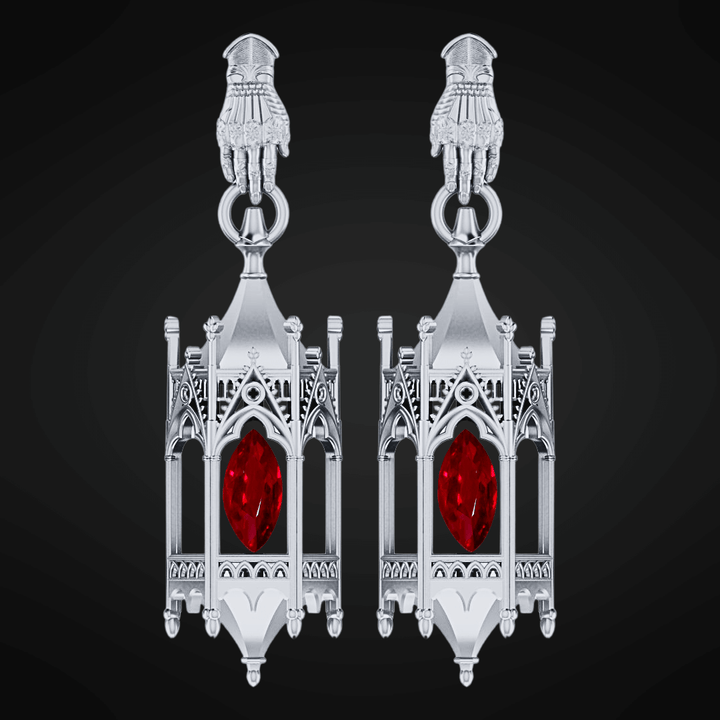 PAYMENT PLAN Knights Lantern Earrings W/ Gauntlet Studs