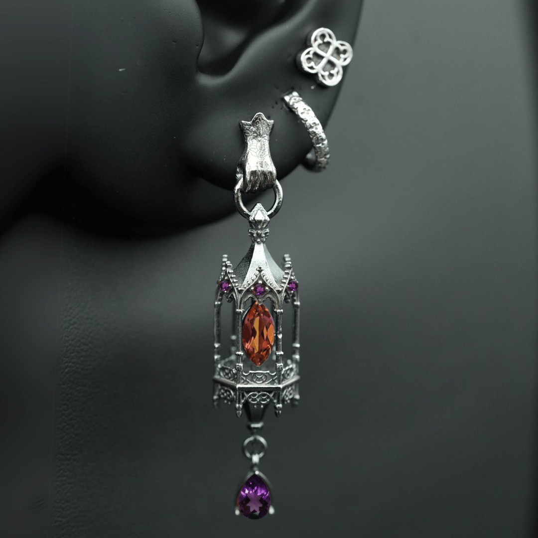 Noble Lantern Earring Stack Opulence – Hand Stud (16 stones)
