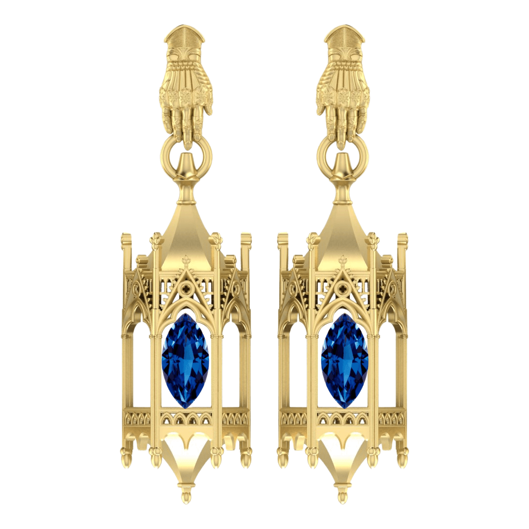 Sabrina's FINAL PAYMENT Knights Lantern Earrings W/ Gauntlet Studs