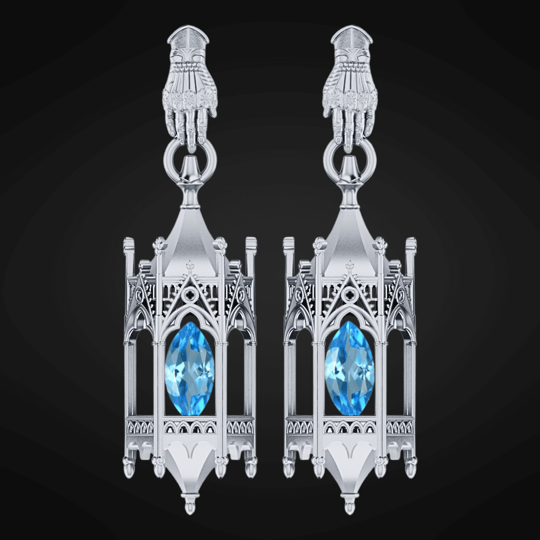 PAYMENT PLAN Knights Lantern Earrings W/ Gauntlet Studs
