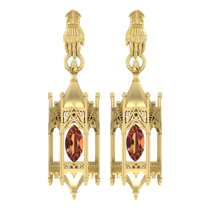 Anas Knights Lantern Earrings W/ Gauntlet Studs Upgrade