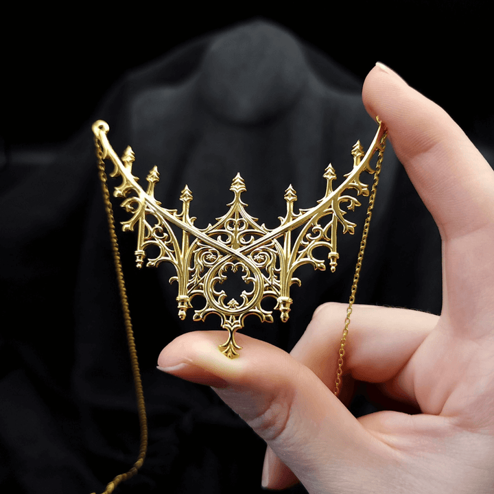 Gold cathedral necklace