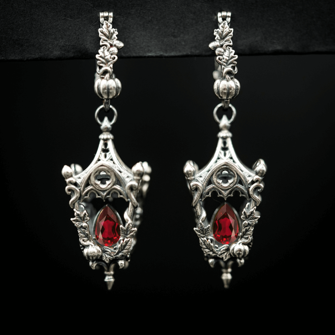 Eternal Lantern Earrings Flame Edition (Fall Hoops)