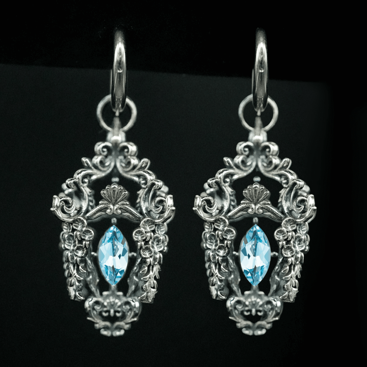 Wisteria Lantern Earrings (Titanium Hoops)