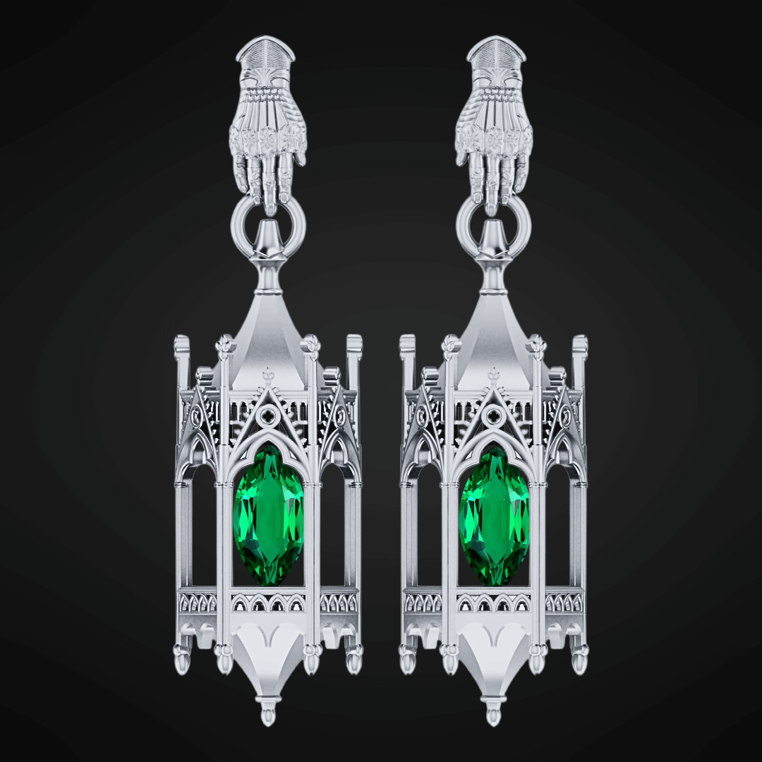PAYMENT PLAN Knights Lantern Earrings W/ Gauntlet Studs