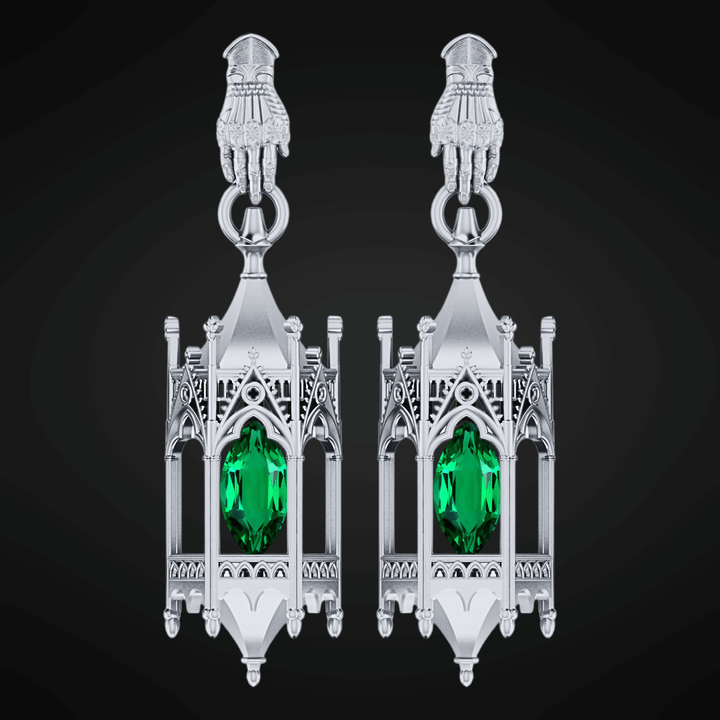 PAYMENT PLAN Knights Lantern Earrings W/ Gauntlet Studs