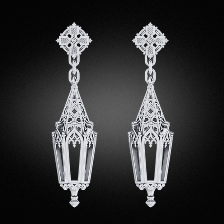 Sterling Silver Lantern Earrings