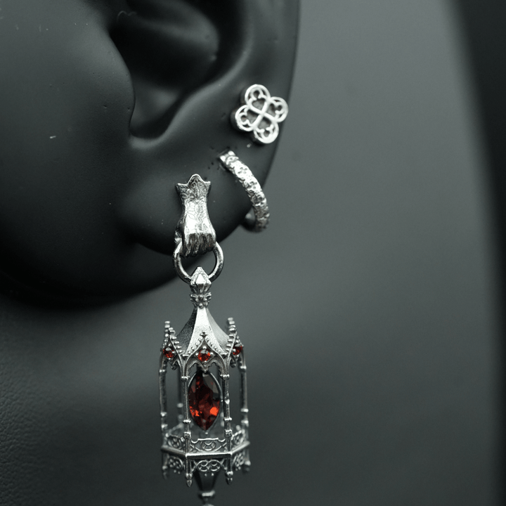 Gothic Clover Stud Earrings