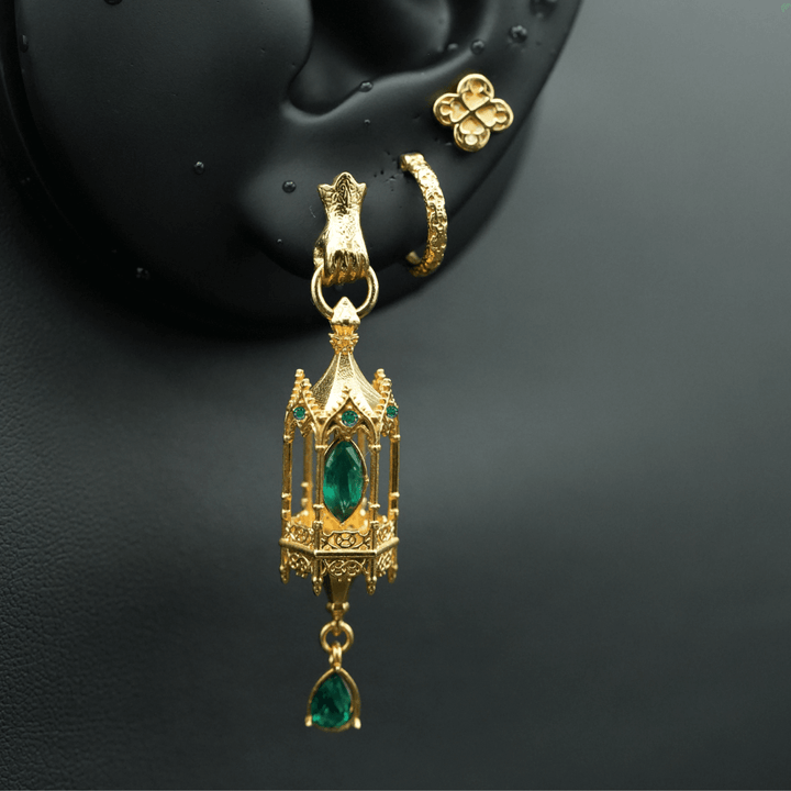 Noble Lantern Earring Stack Opulence – Hand Stud (16 stones)