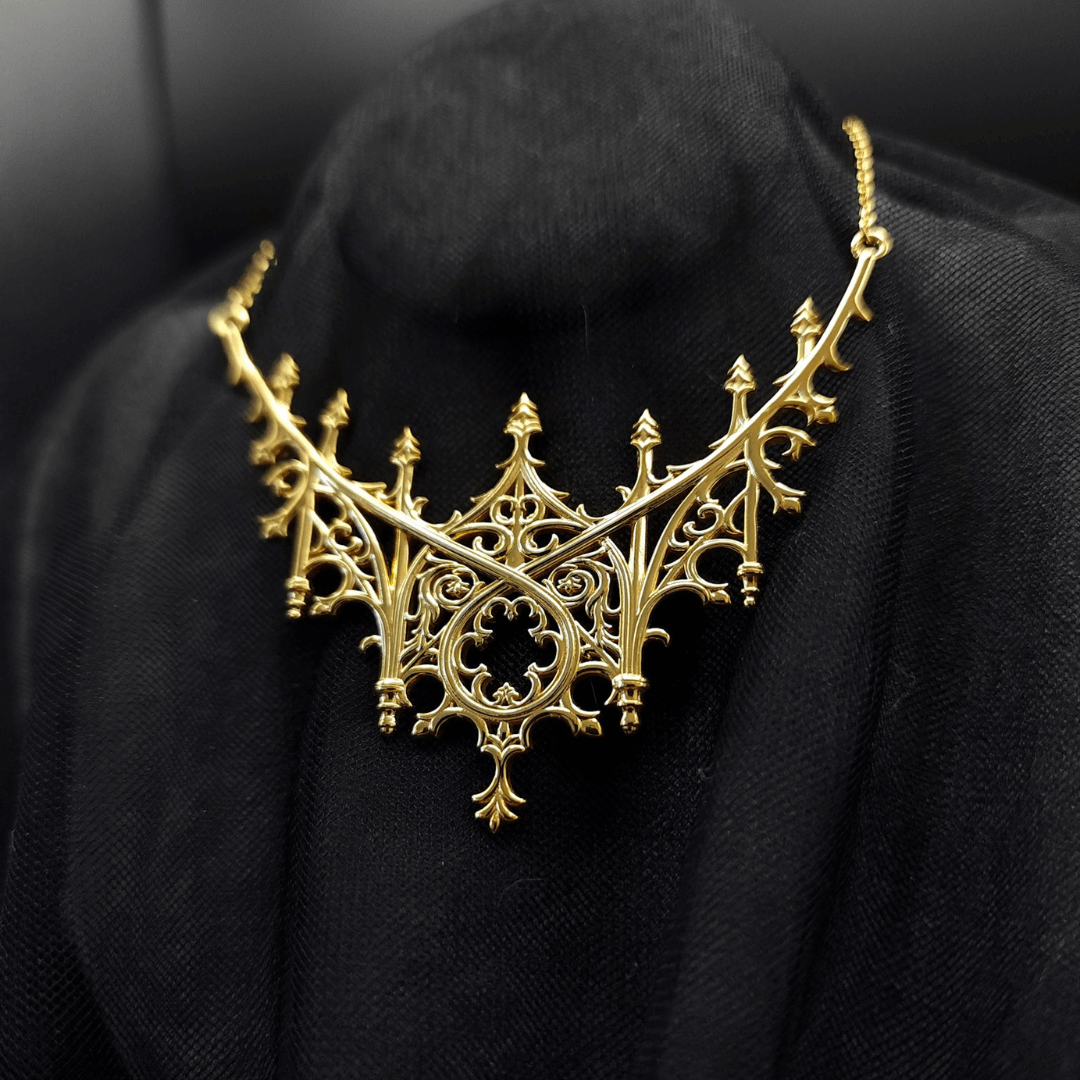 brass cathedral necklace