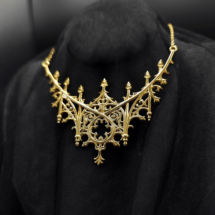 brass cathedral necklace