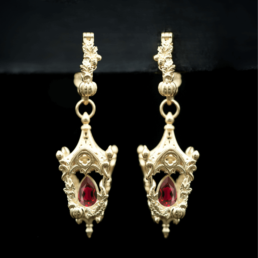 Eternal Lantern Earrings Flame Edition (Fall Hoops)